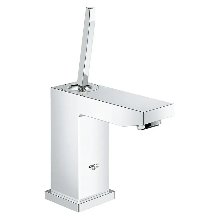 Grohe Eurocube Joy Waschtischarmatur S-Size - Chrom, Ohne Zugstange - Diagonale Ansicht