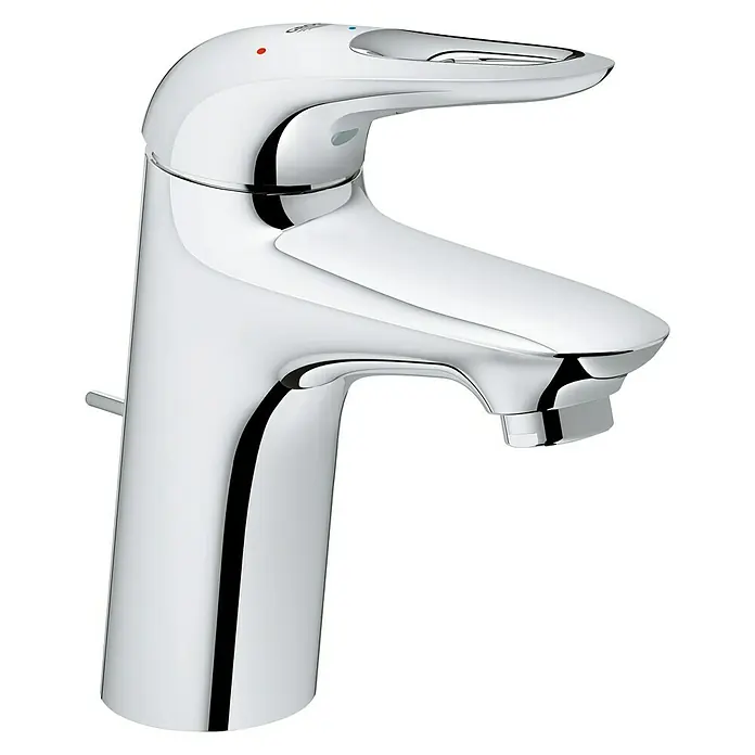 Grohe Eurostyle Waschtischarmatur S-Size - Chrom, Mit Energiespar-Funktion - Diagonale Ansicht