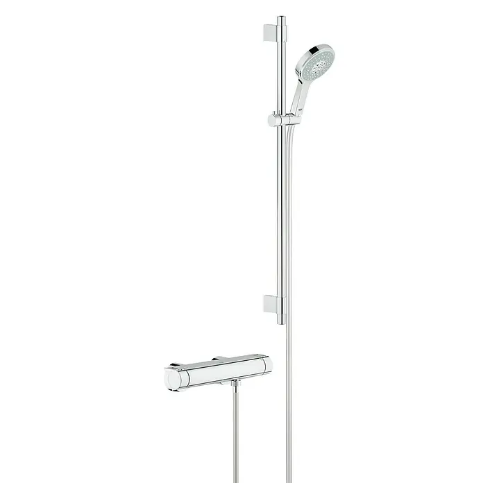 Grohe Grohtherm 2000 Brause-Set - Durchmesser Handbrause: 13 cm, Chrom - Diagonale Ansicht