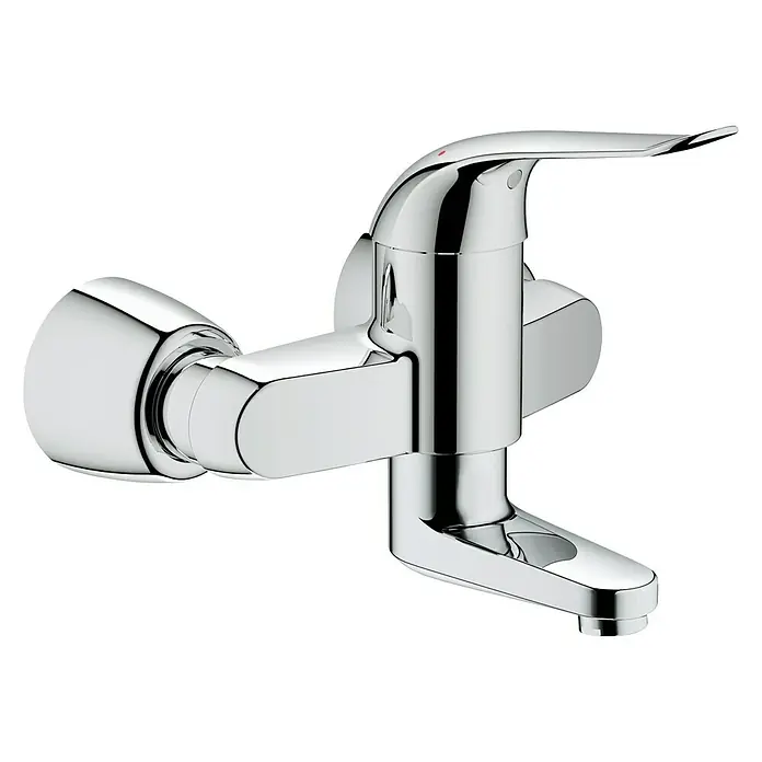 Grohe Euroeco Special Wand-Waschtischarmatur - Chrom, Ausladung Armatur: 174 mm - Diagonale Ansicht