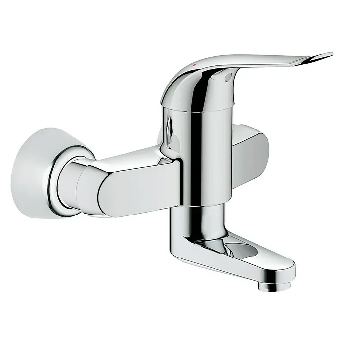 Grohe Euroeco Special Wand-Waschtischarmatur - Chrom, Ausladung Armatur: 175 mm - Diagonale Ansicht