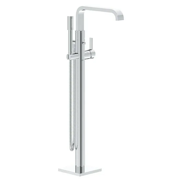 Grohe Allure Wannenstandarmatur - Höhe: 90,4 cm, Chrom, Glänzend - Diagonale Ansicht