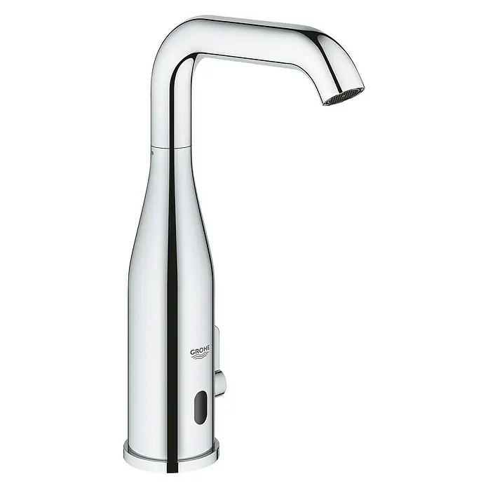 Grohe Essence Waschtischarmatur mit Temperaturregulierung, netzbetrieben - Infrarot-Elektronik, Chrom - Diagonale Ansicht