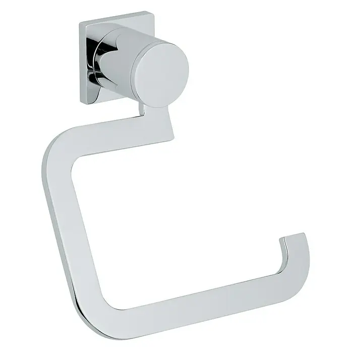 Grohe Allure Toilettenpapierhalter - Ohne Deckel, Chrom, Glänzend - Diagonale Ansicht