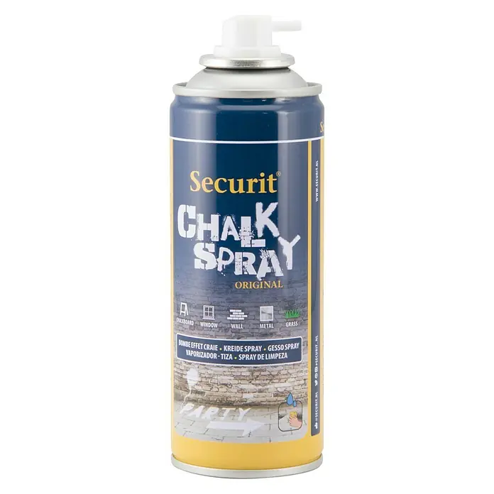 Kreda u spreju Securit 200 ml - Bijele boje - Pogled sprijeda