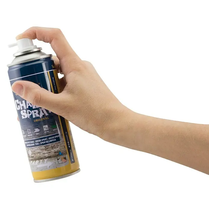 Kreda u spreju Securit 200 ml - Bijele boje - Proizvod u upotrebi