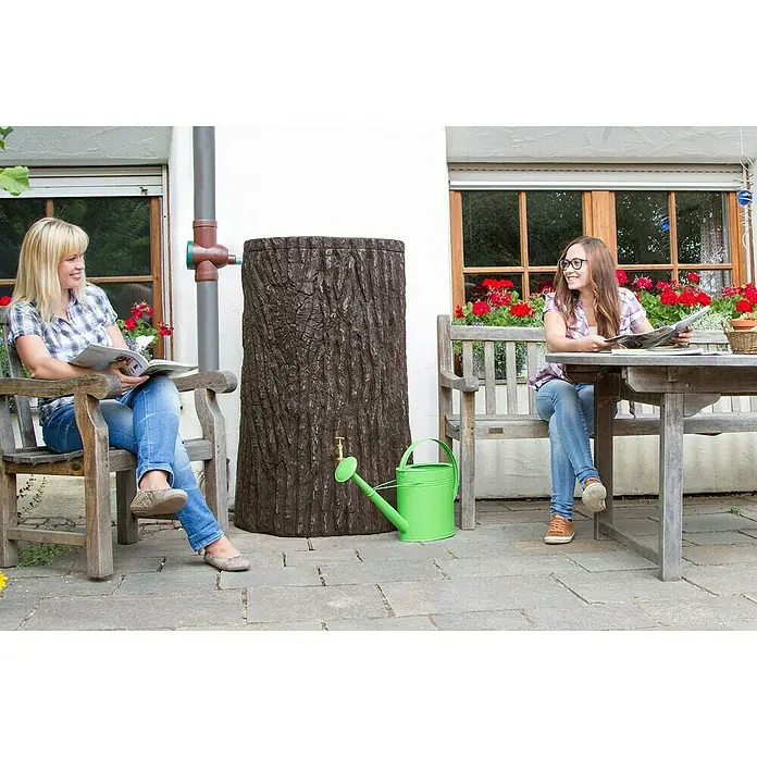 Regentonne Evergreen - 475 l, Dunkelbraun - Anwendungsbeispiel
