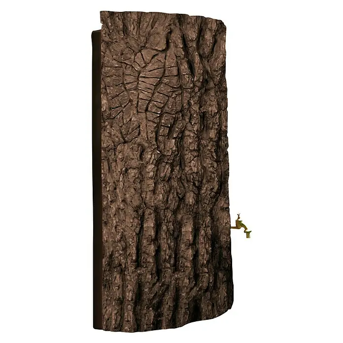 Regentonne Evergreen Lite - 300 l, Dunkelbraun - Diagonale Ansicht