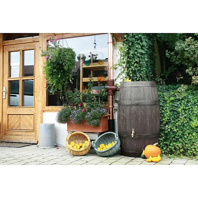 Regentonne Barrique - 250 l, Dunkelbraun - Stimmungsaufnahme