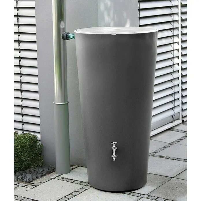 Regentonne Rainbowl - Anthrazit, 210 l - Stimmungsaufnahme