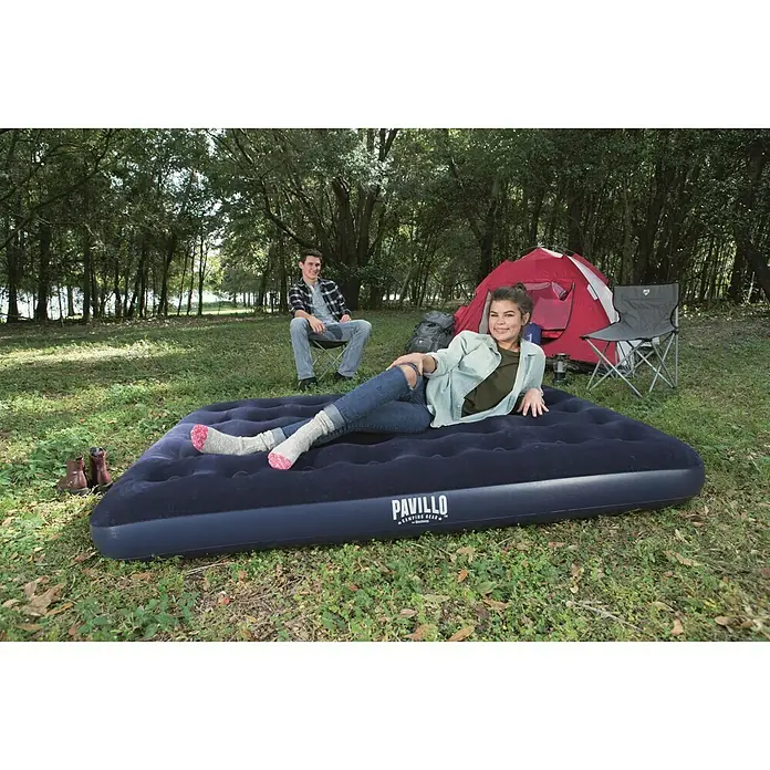 Krevet na napuhavanje Blue Horizon Double - D x Š x V: 191 x 137 x 22 cm, Ispusni ventil - Proizvod u upotrebi