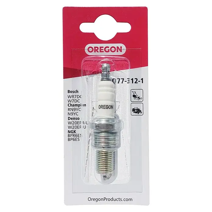 Oregon Zündkerze Q 77-312-1 - M14, 19 mm, Schlüsselweite: 16 mm - Vorderansicht