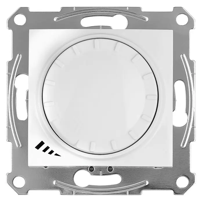 Schneider Electric Sedna Regulador LED - Blanco, Plástico, En pared - Vista frontal