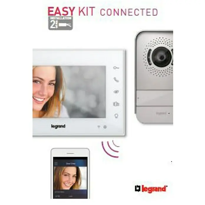 Legrand Videoportero en color Easy kit connected - Blanco, Casa unifamiliar, Tipo de pantalla: Pantalla LCD