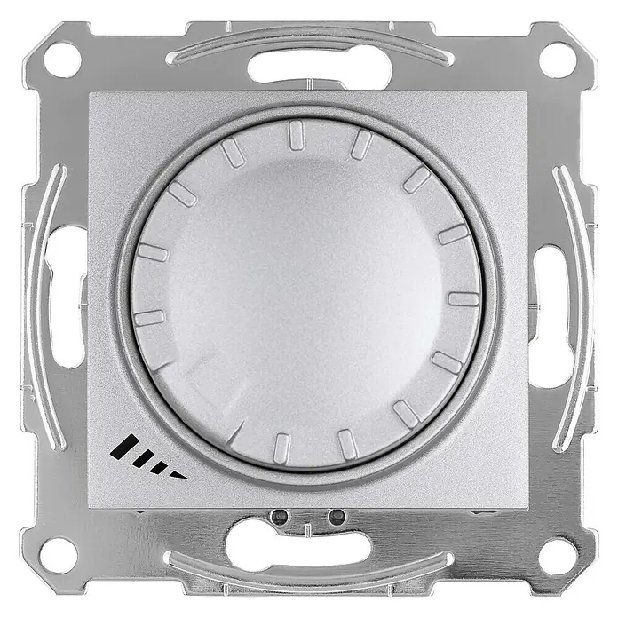 Schneider Electric Sedna Regulador LED - Aluminio, Plástico, En pared - Vista frontal