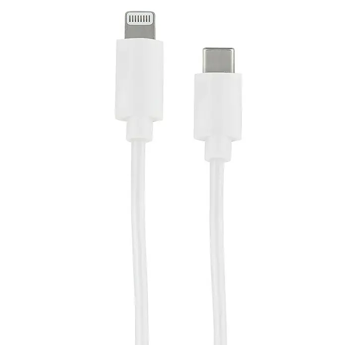 Metronic Cable USB Lightning / USB-C - 1 m, USB, Blanco - Primer plano