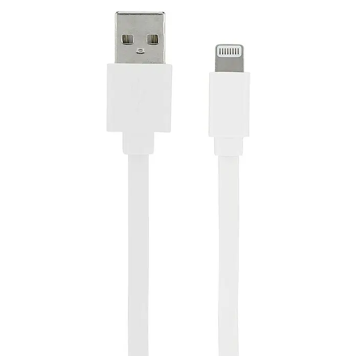 Metronic Cable USB plano Mooov - 2 m, USB, Blanco - Primer plano
