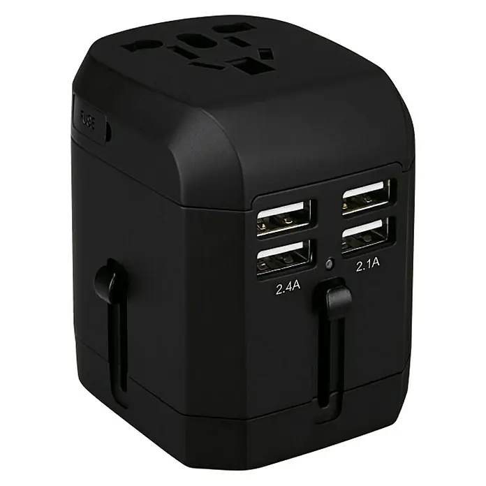 Metronic Cargador de viaje Smart - Negro, Apto para: Teléfonos móviles - Vista angular