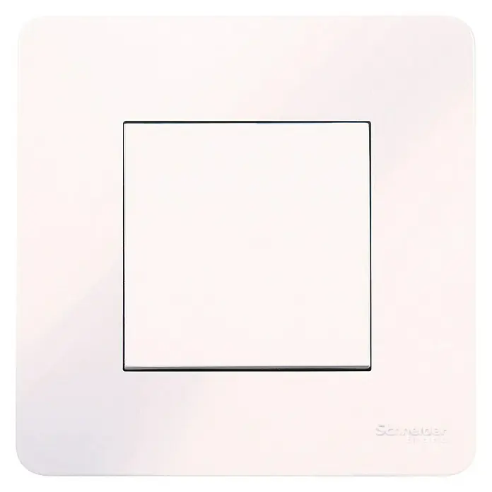 Schneider Electric New Unica Conmutador polar Pack 5 - Blanco, Montaje en la pared, IP21, 10 AX - Vista frontal