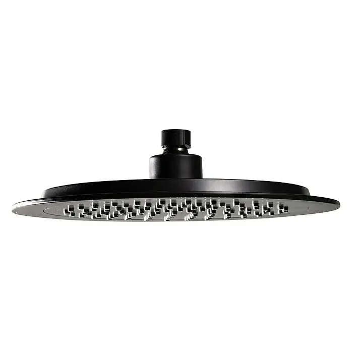 Sanotechnik Kopfbrause - Durchmesser: 23,8 cm, Schwarz, Rund - Vorderansicht