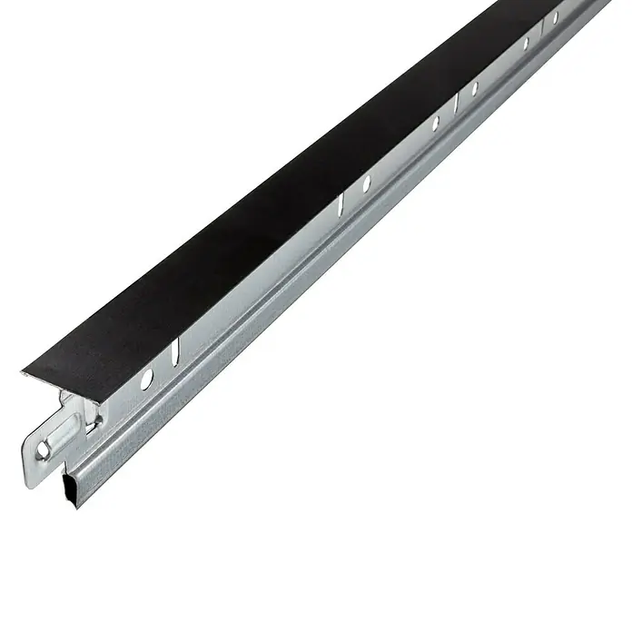 THU Ceiling Solutions Perfil primario T24 - 3,7 m x 24 mm x 38 mm, Acero, Negro - Primer plano