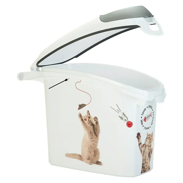 Curver Voederbox - 50 x 23,5 x 36 cm, Capaciteit: 15 l, Kunststof, Katten - Diagonaal zicht