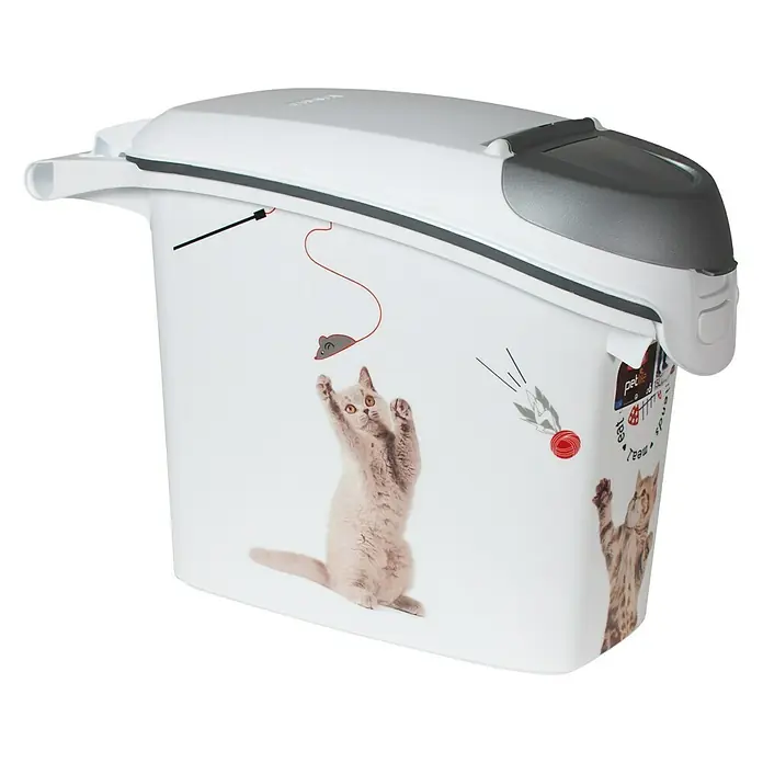Curver Voederbox - 50 x 23,5 x 36 cm, Capaciteit: 15 l, Kunststof, Katten - Diagonaal zicht