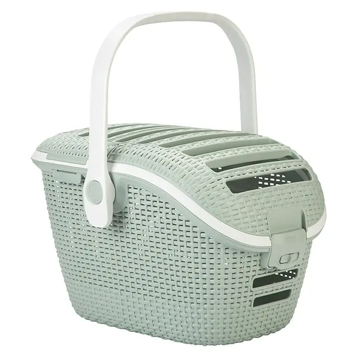 Curver Transportbox - 51 x 38 x 33 cm, Kunststof, Misty Blue - Diagonaal zicht