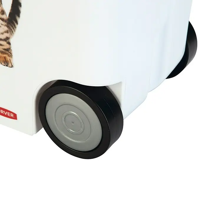 Curver Voederbox - Capaciteit: 35 l, Kunststof, Wit/grijs - Close-up