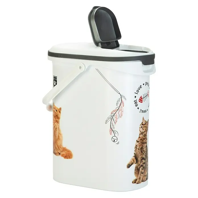 Curver Voederbox - Capaciteit: 10 l, Kunststof, Katten - Diagonaal zicht