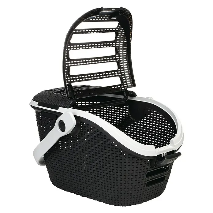 Curver Transportbox - 51 x 38 x 33 cm, Kunststof, Antraciet - Diagonaal zicht