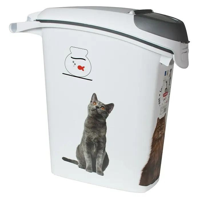 Curver Voederbox - 50,5 x 23,5 x 49,5 cm, Capaciteit: 23 l, Kunststof, Katten - Diagonaal zicht