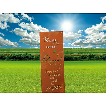 Ferrum Art Design  Deko-Schild Gedichttafel Rost