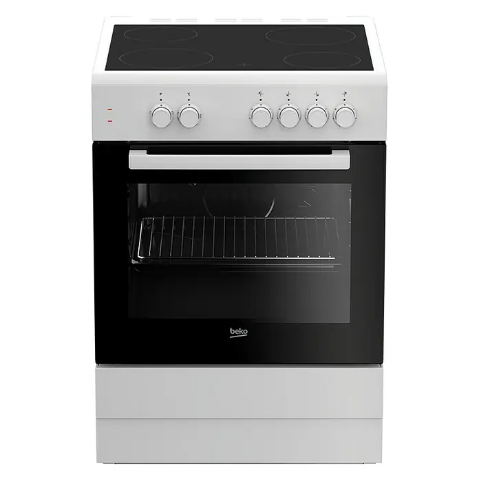 Beko Cocina FSS67000GW - Horno: 4 tipos de calentamiento, Zona de cocción: 4 zonas de cocción - Vista frontal