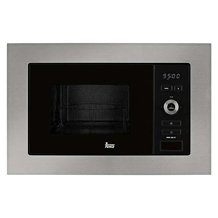 Teka Microondas empotrado MWE225FI - Potencia máx.: 1.250 W, 20 l, Acero inoxidable/Negro - Vista frontal
