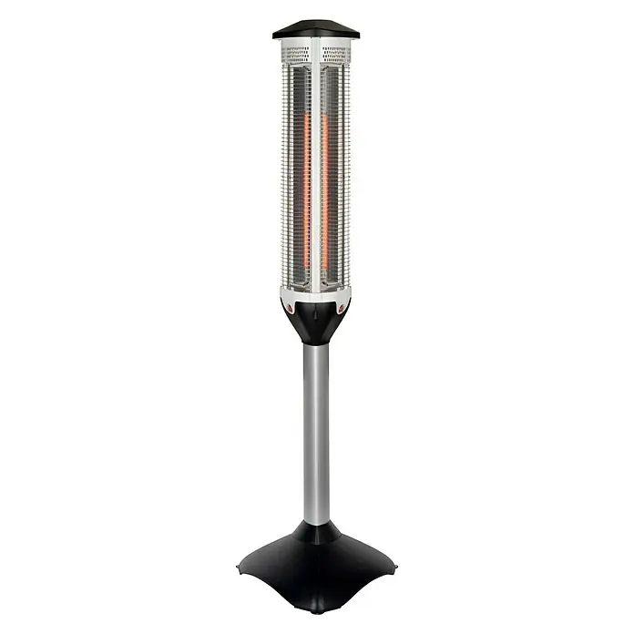 Activa Terrassenstrahler - 2.700 W, Silber/Schwarz, Höhe: 148 cm - Vorderansicht