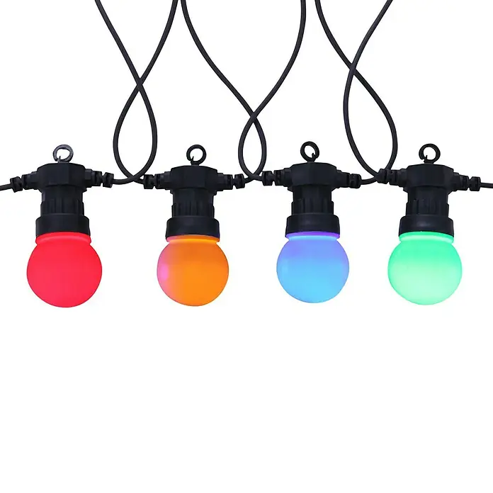 Globo LED-Party-Lichterkette NIRVANA - Außen, 10-flammig, Kabellänge: 4,5 m, Lichtfarbe: Mehrfarbig - Vorderansicht