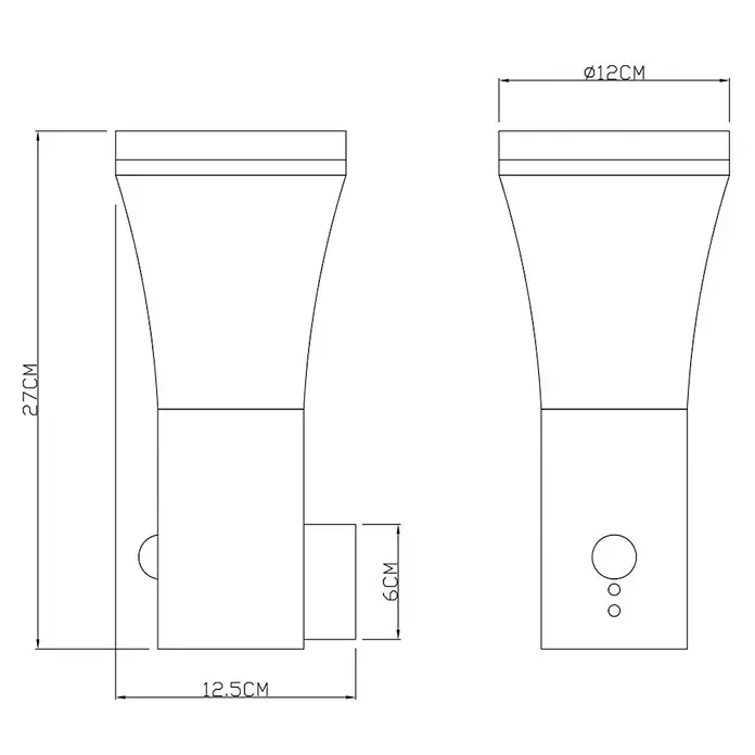 Globo LED-Sensor-Außenwandleuchte ALIDO - 10 W, Opal, Warmweiß