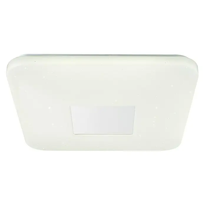 Globo LED-Deckenleuchte Turkana - 24 W, L x B x H: 43,5 x 43,5 x 6,5 cm, Weiß, Warmweiß - Diagonale Ansicht