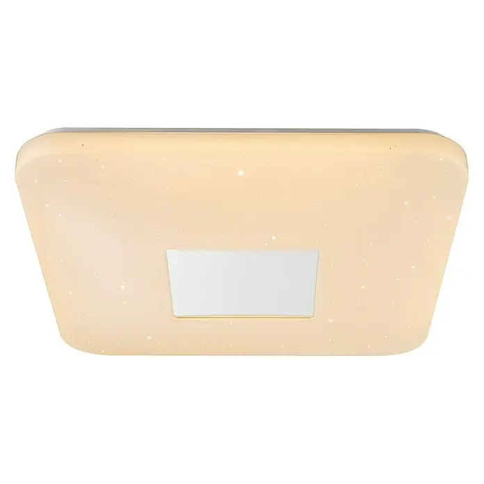 Globo LED-Deckenleuchte Turkana - 24 W, L x B x H: 43,5 x 43,5 x 6,5 cm, Weiß, Warmweiß - Diagonale Ansicht