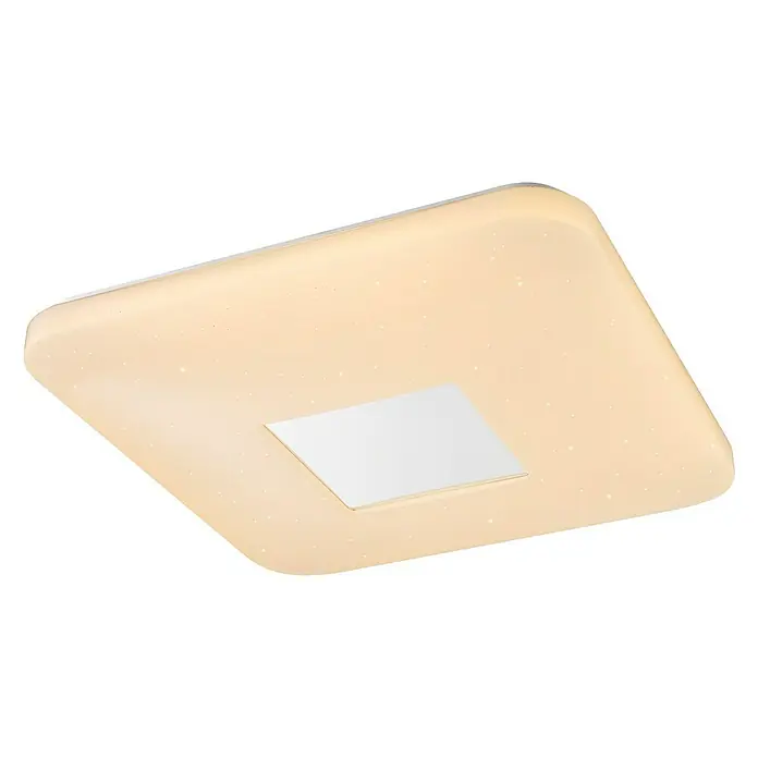 Globo LED-Deckenleuchte Turkana - 24 W, L x B x H: 43,5 x 43,5 x 6,5 cm, Weiß, Warmweiß - Diagonale Ansicht
