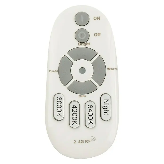 Globo LED-Deckenleuchte Turkana - 24 W, L x B x H: 43,5 x 43,5 x 6,5 cm, Weiß, Warmweiß - Draufsicht