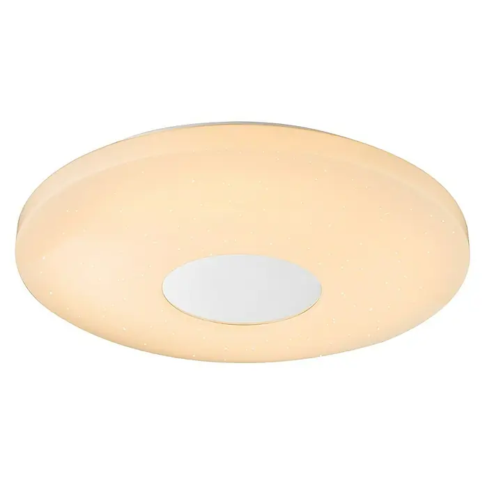 Globo LED-Deckenleuchte Turkana - 24 W, L x B x H: 44 x 44 x 7 cm, Weiß, Warmweiß - Diagonale Ansicht