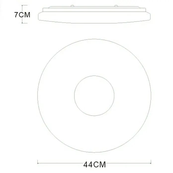Globo LED-Deckenleuchte Turkana - 24 W, L x B x H: 44 x 44 x 7 cm, Weiß, Warmweiß