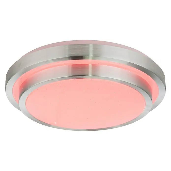 Globo LED-Deckenleuchte rund - 24 W, Ø x H: 410 mm x 10,5 cm, Mehrfarbig - Diagonale Ansicht