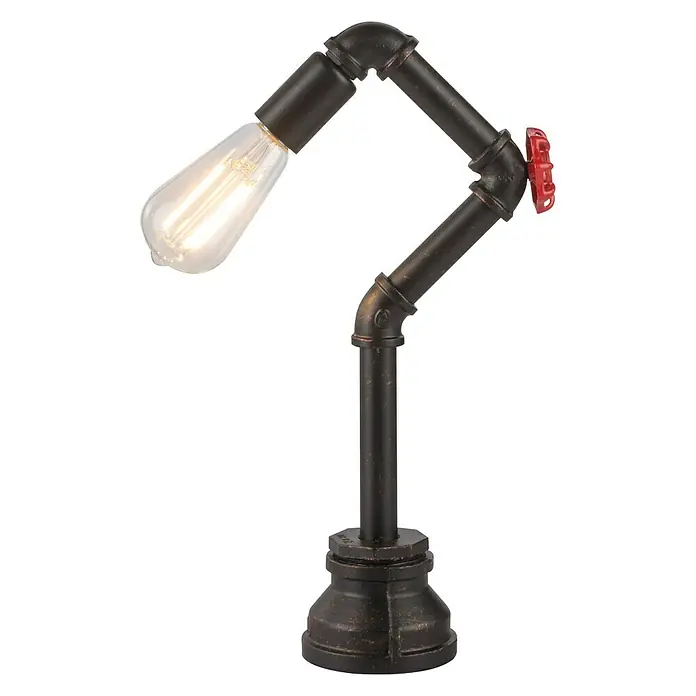 Globo Tischleuchte BAYUDA - 60 W, L x B x H: 21 x 10 x 43,5 cm, Schwarz, Gold, E27 - Linke Seitenansicht