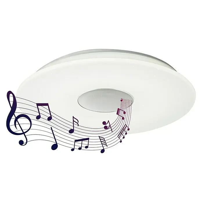 Globo LED-Deckenleuchte rund - 50 W, Ø x H: 530 mm x 8,5 cm, Warmweiß - Diagonale Ansicht