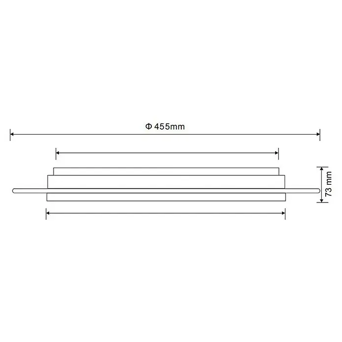 Globo LED-Deckenleuchte rund OPTIMA - 30 W, Ø x H: 460 mm x 8,5 cm, Warmweiß