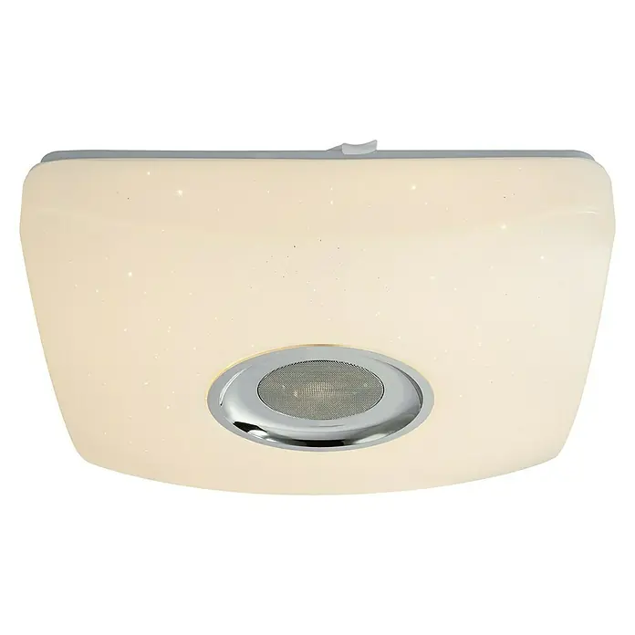 Globo LED-Deckenleuchte - 18 W, L x B x H: 36,5 x 36,5 x 9 cm, Warmweiß - Diagonale Ansicht