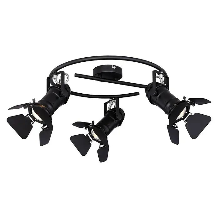 Globo Deckenstrahler - 150 W, Schwarz, GU10 - Diagonale Ansicht